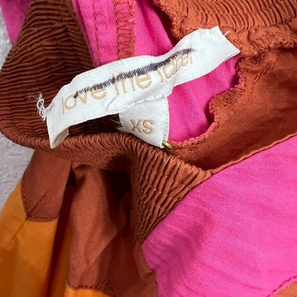 Anthropologie Love the Label Ruffled Colorblocked Midi Dress Size XS - Picture 11 of 14